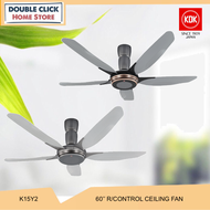 KDK K15Y2-GS/K15Y2-CO 60" 5 Blade Remote Control Ceiling Fan (V-Touch)