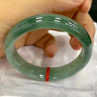 冰種 天然翡翠 緬甸 A玉 玉鐲 • 冰種油青翡翠福鐲