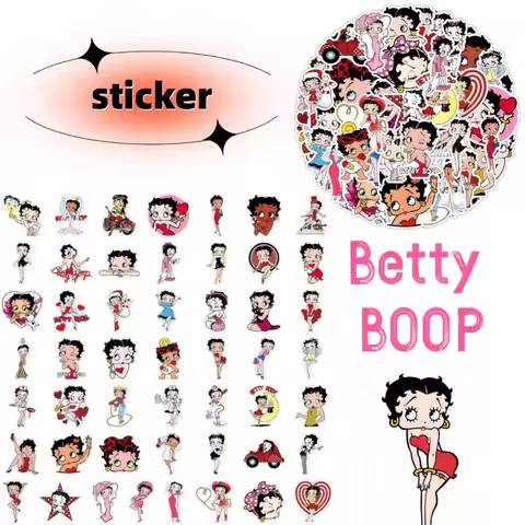 Betty Boop cute cartoon retro decorative Guka stickers for fridge, suitcase, bookshelf, personalized