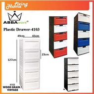 5 Tier Plastic Drawer Storage Cabinets (5 Tingkat Kabinet Laci Plastik) - ABBA-4103 Plastic Drawer