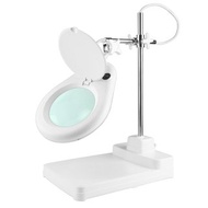 1.8x/3D/127mm 工作型XY支臂LED檯燈放大鏡 座式平台【E045-1】