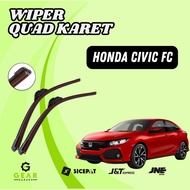 Honda Civic FC Quad Blade 4-Layer Frameless Rubber Car Wiper Pair Left and Right W601