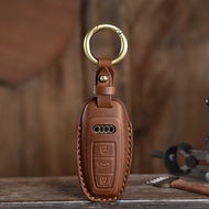 Suitable for Audi Audi Key Case A3 A4 A5 A6 Q3 Q5 Q7 E-TRON Genuine Leather Car Key Case