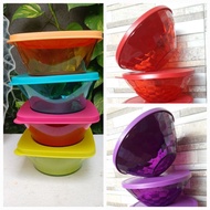 Clear bowl square tupperware / elegania bowl tupperware / prism bowl tupperware / crystal bowl tuppe