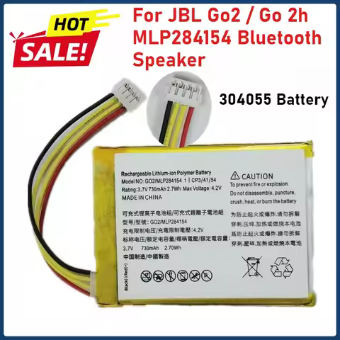 New 304055 Battery for JBL Go 2 Go2 / Go 2h Go2h MLP28415 Bluetooth Speaker Battery Bateria High Qua