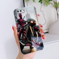 Feilin Acrylic Hard case Compatible For OPPO A3S A5 2020 A5S A7 A9 2020 A12 A12S A12E aesthetics Phone casing Pattern Marvel Comics Deadpool Accessories hp casing Mobile cassing full cover