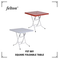 Meja Pasar Malam 3x3/ Foldable Plastic Dining Table 3’' x 3’ Meja Lipat/ Meja Plastik 3 x 3 (RED/WHT)(FST 881)