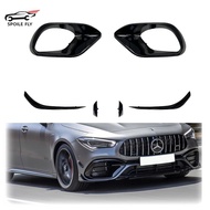 2020 To Up For Mercedes Benz CLA W118 C118 Cla45 AMG Front Lip Bumper Side Hood Fog Lamp Light Cover