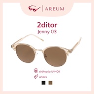 2DITOR Korean anti-UV sunglasses, code Jenny 03, brown/black