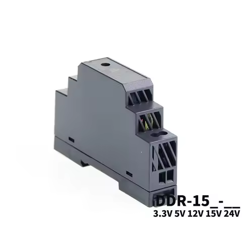 MEAN WELL 15W DIN RailType DC-DC Converter DDR-15G DDR-15L 3.3V 5V 12V 15V 24V