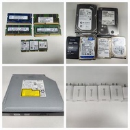 出售電腦laptop零件 - M2 SSD / 3.5” 2.5"HDD / Ram / DVD RW / wifi card / USB 充電器 詳細spec 見圖  全部正常運作 價合即覆
