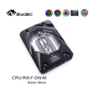 Bykski CPU-RAY-ON-M CPU Water Cooling Block w/ Temp Digital Display - Black w/ 5v Addressable ARGB(A