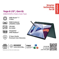 Lenovo Yoga 6 Laptop (13.3"/7 7730U/16GB/1TBSSD) [Free Backpack] 83B2001KMJ