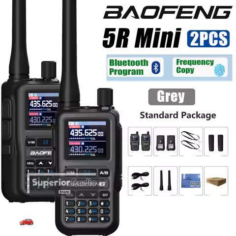 Baofeng UV-5R Mini Walkie Talkie Bluetooth APP Programming Multi Band AM FM Wireless Copy Frequency 