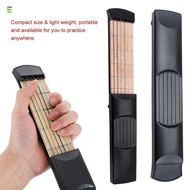 LUOLVTH Pocket Guitar, 6 String 6 Fret F/Beginne Chord Trainer, Light Weight Maple Wood Guitar Pract