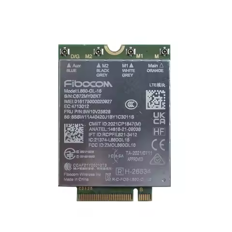 Fibocom L860-GL-16 5W10V25828 LTE Cat16 module for Thinkpad T14 T14s L14 L15 P14S P15V X13 Yoga Gen3