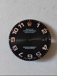 原裝 Rolex 116233 Datejust 唱片面  黑面 錶面 錶盤 Dial