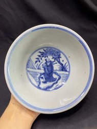 明代中期嘉靖青花道仙人物碗紋古瓷器古玩古董 。包老完整，默認順豐包邮，