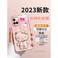 Hello Kitty Casing VIVO Y21 2021 VIVO Y21S VIVO Y33S VIVO Y31 Y51 VIVO Y71 Phone case cartoon TPU 3D Bracket Electroplating Soft Case Silicone Phone Case