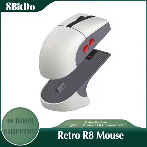 8BitDo Retro R8 Wireless Gaming Mouse N edition,Bluetooth/2.4G/Wired,Gaming Accessories with Chargin