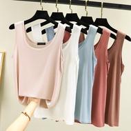 MODAL BASIC LADIES TOP Broad Strap Tops Singlet Tank Sleeveless Best For SG Women Must Have TEES M~2