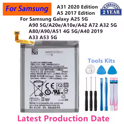 Brand New Battery For Samsung Galaxy A25 A32 A90 5G A20e A10e A5 2017 Edition A80 A31 2020 Edition A