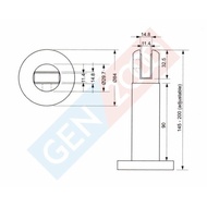 Dekkson Ct 001 Cubicle Toilet Partition Leg Glass Partition Leg Original and Trusted