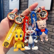 1PC DC Genuine Bugs Bunny Tweety Bird Pig Little Brother Cartoon Cute Keychain Personalized Anime An