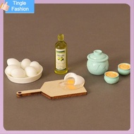 TINGLE Multistyles Dollhouse Miniature Eggs 1:12 Play House Food High Quality Olive Oil Egg Miniature Dollhouse Decorations