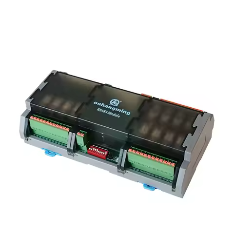 Oshangming 12 Input 12 Output RS485/LAN Relay Board DC12/24V Modbus RTU/TCP PLC IO Module for Home A