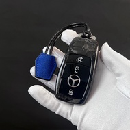 Suitable for Mercedes-Benz G500 G63 GLE GLS High-End Forged Carbon Fiber Key Shell E300l GLC C-Class