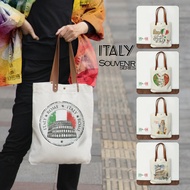 Canvas Totebag Souvenir Italy Canvas Bag by Italy