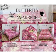 BUTTERFLY WARRIOR | DUVET | BEDSHEET | BLANKET | PILLOW | BOLSTER