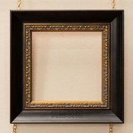 優畫裝裱113 實木復古中古油畫框歐式黑金簡約相框鏡框空框