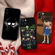 Soft black phone case for iPhone 11 12 13 14 15 16 Pro Max Plus 30HK Conan case