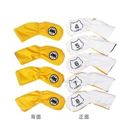 GOLF Iron Cover Cartoon Akita Dog Embroidered Iron Protective Cap Cover GOLF Head Cover 9pcs/Set PU 