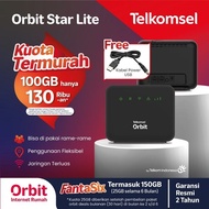 Telkomsel Orbit Star Lite Hkm0126 Modem Wifi Router 4G Free 150gb & USB DC 12V Power Cable