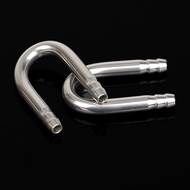 U Shape Aquarium Air Tube Connector For Co2 Diffuser Oxygen Pump System Stainless Steel For 4-5mm Tu