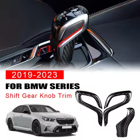 Real Dry Carbon Fiber for BMW F90 M5 F97 X3M F98 X4M 2019-2023 Automatic Shift Gear Knob Trim Cover 