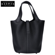 愛馬仕 Picotin Rock Monochrome So Black 18PM，近全新，Z 字印記，Taurillon Clemence 皮革 [二手]