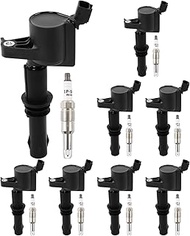 Set of 8 DG511 Ignition Coil Pack & Iridium Spark Plugs Compatible with Ford F150 F250 F350 F550 Sup