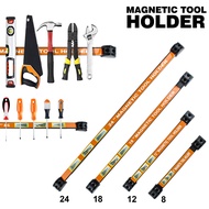 Magnetic Tool Bar Organizer Rak Magnet Perkakas Bengkel Gantung Tongkat Display  8-24 Inch - 6682