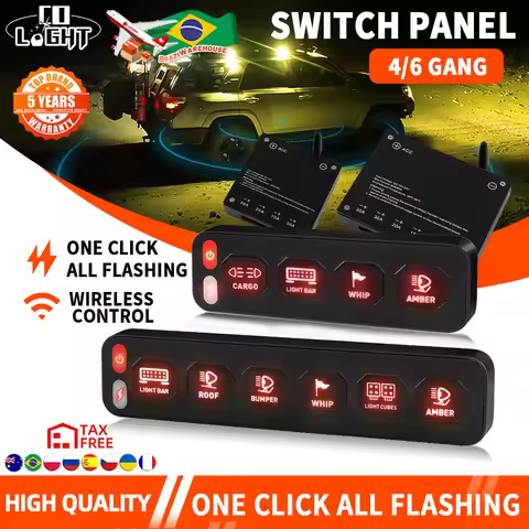 CO LIGHT 4/6 Gang Auxiliary Switch Panel Offroad Auxiliary Light Switch Panel Car LED Switch Panel f