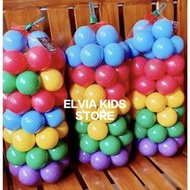 (CONTENTS 50) COLORFUL PLASTIC BALL RAINBOW BALL POOL TOY CONTENTS 50