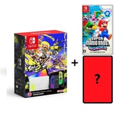 【Nintendo 任天堂】 Switch OLED 斯普拉遁 3 特別版主機 (台灣公司貨)+任選兩片遊戲(第二片遊戲請打再備註)+9H鋼化膜