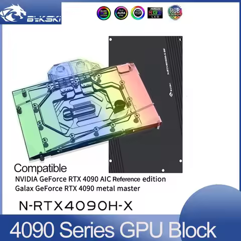 Bykski GPU Block Use for NVIIDIA RTX 4090 Reference Edition / RTX4090 AIC Video Card Water Cooling/C