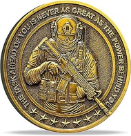 The Task Ahead Military Challenge Coin with Deuteronomy 31:6-8 and Protective Case - Ideal for Encou