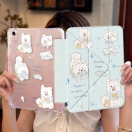 ซามอยด์ลูกสุนัขพิมพ์สองด้าน 3+Y พับได้ กรณีป้องกัน iPad ผลึกความโปร่งใสสูง แผงหลังป้องกันการงอ ขอบซิ