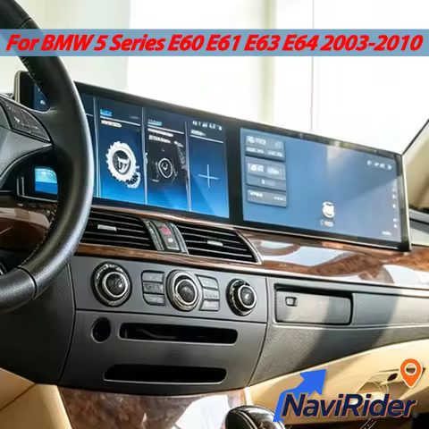 21" Android Auto Radio Dual Screen For BMW 5 Series E60 E61 E63 E64 2003-2010 CCC CIC Stereo CarPlay