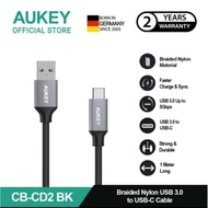 Aukey type c charger cable, braided nylon material, fast charging, 1m & CB-CD2/ CD3